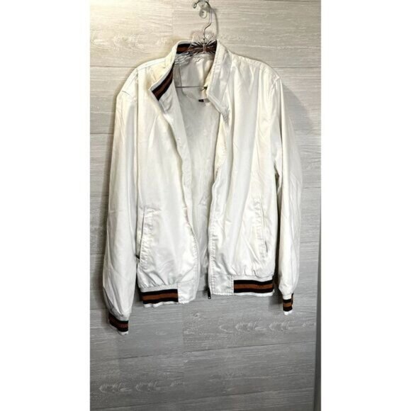 Varsity Bomber Jacket‎ Casual Jacket Zip Up Lightweight Sportswear Windbreaker - Picture 5 of 8